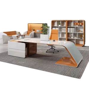 Modern Minimalist Walnut <b>Solid</b> <b>Wood</b> <b>Desk</b> With Drawers For Home Office Study Room Computer Workstation - Product Image 5