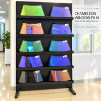 Film pour vitres de voiture Rose Rouge 80 ChameleonWindow VLT80% à changement de couleur, protection solaire, rejet de chaleur, protection UV, vision claire
