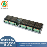 Carte de sortie relais Oshangming 48 canaux 12V/24V, module relais RS485 LAN Modbus TCP pour machines AC/DC