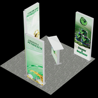 Meilleur prix - Stand de salon professionnel 3x3m en aluminium modulaire, portable, pliable, avec sublimation par transfert thermique, montage facile, charnière à verrouillage sans outil