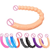 Dildo de Cristal de Doble Cabeza, Genitales Masculinos Realistas, Estilo SM, Dispositivo de Masturbación para Adultos, Dos Dragones Jugando con una Perla