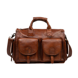 Оптовая продажа: Мужская сумка-мессенджер ручной работы из винтажной кожи Crazy Horse с молнией, большая вместимость, для путешествий - Product Image 1