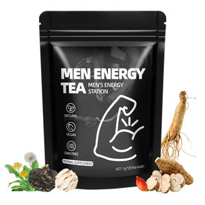 Té Energético para Hombres, Apoyo a la Fertilidad, Ginseng, Dátiles Rojos, Morera, Eucommia, Sin Azúcar, Orgánico, Vegano, Bolsitas de Té de Hierbas, Circulación - Product Image 1