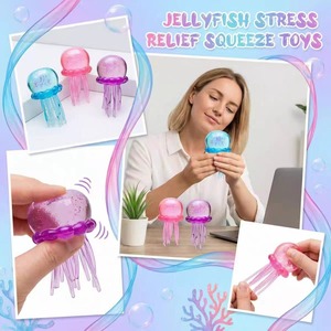 Jouet Squishy Méduse Scintillante, Méduse Translucide, Balle Anti-Stress, Jouet Réaliste Créature Marine, Soulagement du Stress, Entraînement de la Concentration - Product Image 5