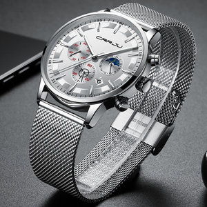CRRJU 2260-reloj de cuarzo personalizado para hombre, elegante, luminoso, a prueba de agua, diseño de viaje - Product Image 1