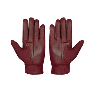 Premium Burgundy Leather <b>Driving</b> <b>Gloves</b> Full Finger Unisex Design Soft Comfortable Fit for <b>Women</b> and Outdoor Activities - Product Image 1