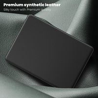 Housse de protection noire en PU avec béquille pour MacBook Air 13,6 2022/2024, compatible avec les modèles M2 A2681/M3 A3113