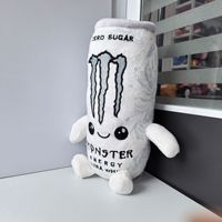 Bestseller transfrontalier et phénomène Internet : Cadeau poupée réaliste en forme de griffe sans sucre ; Jouet en peluche Monster Energy Ultra White Style