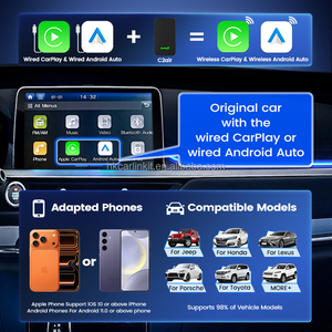 สตรีมเพลง แอป Waze ในรถยนต์ Carlinkit Android Auto Carplay ไร้สาย Ai Box Dongle เชื่อมต่อรวดเร็ว กล่องสมาร์ท Ai สำหรับรถยนต์ 98% - Product Image 3