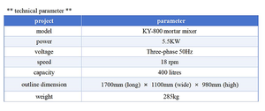 เครื่องผสมปูนไฟฟ้า 5.5 กิโลวัตต์ 400 ลิตร สำหรับงานก่อสร้าง - Product Image 4