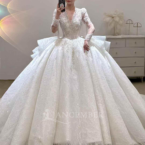 Vestido de Novia con Hermosos Adornos, Estilo Princesa, Talla Grande, Vestido De Noiva Lsjj68 - Product Image 2