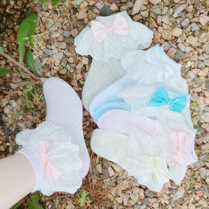 Chaussettes pour bébés filles, nouveau-nés, tout-petits, enfants, chaussettes en coton à volants en dentelle, chaussettes de princesse, chaussettes de danse pour filles - Product Image 4