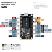 Placa DE DESARROLLO NodeMCU ESP8266 con pantalla OLED 0,96, módulo WiFi, Micro USB para Ardruino/Micropython ESP8266