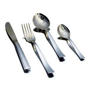 Ensemble de couverts élégants en métal avec manche poli miroir, compatibles lave-vaisselle, pour cadeaux, fournitures événementielles, vaisselle de table, ensembles de couverts - Product Image 1