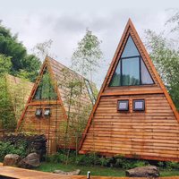 Kit de cabine de camping préfabriqué en bois à cadre préfabriqué Home New Style Triangle Resort Holiday Beautiful Tree House