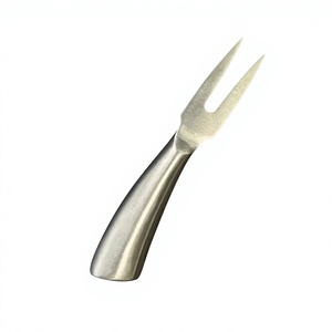Ensemble de fourchettes et cuillères à fromage en acier inoxydable écologique au design moderne, trancheuse à fromage - Finition argentée, couverts Star Crafts India Model - Product Image 1
