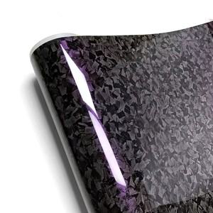 Vinilo Adhesivo ColorXP Negro Brillante con Efecto Fibra de Carbono Forjada, Calcomanía Multiusos para Carrocería de Automóvil - Product Image 6