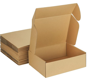 Shopping Online scarpe per abbigliamento in cartone ondulato con stampa kraft marrone - Product Image 3