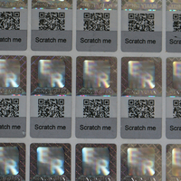 Système de vérification d'authenticité personnalisé, étiquettes de sécurité PET anti-effraction, impression de codes QR cachés, autocollants 3D à trajectoire, à gratter