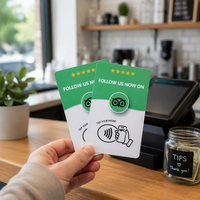 Carte NFC programmable en plastique CR80 avec code QR à scanner NFC 213 215 216 pour les avis Google