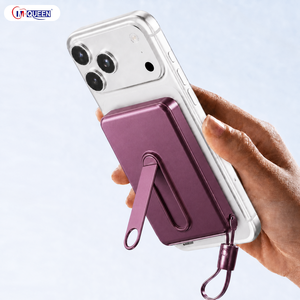 Custom Logo LED Display Portable Backup <b>Battery</b> <b>Charger</b> Wireless Magnetic Power Bank 5000mah 10000mAh With Stand for Phone - Product Image 1
