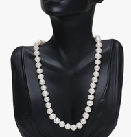 Ensemble de bijoux de mariage classique 3 pièces en perles d'eau douce Edison de qualité, forme pomme de terre, en alliage, collier, bracelet et boucles d'oreilles, 8-9 mm