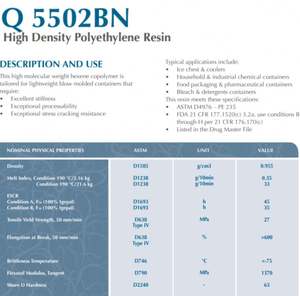 เม็ดพลาสติกโพลีเอทิลีนความหนาแน่นสูง qapco เม็ดพลาสติกเรซินโพลีเอทิลีนความหนาแน่นสูง50100 TR-144 TR-571 - Product Image 4