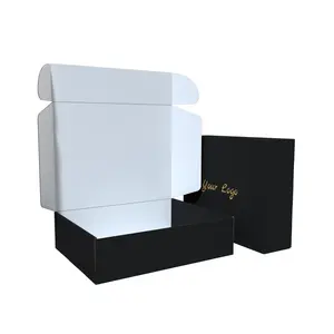 Оптовая доставка Почтовая коробка с фольгой штамп гофрированная бумага коробка для рубашки и джинсов высокого качества