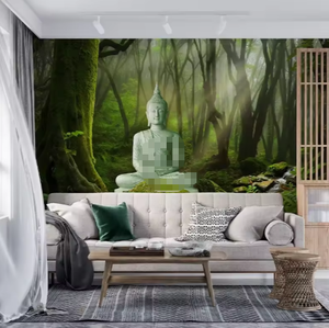 वन बुद्धा प्रतिमा छील और छड़ी वॉलपेपर दीवार कागज की भित्ति - Product Image 2