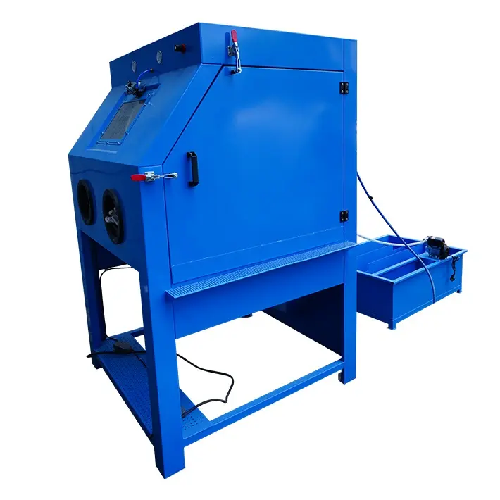 Closed loop wet blasting cabinet  vapour sandblasting machine