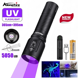 365nm+395nm <span class=keywords><strong>Zoom</strong></span> 2-in-1 LED Hochleistungs-UV-Taschenlampe zur Erkennung von Erzen, Skorpions, Geld, Katzen-, Hunde- und Tierurin sowie zur Hotelinspektion - Product Image 1