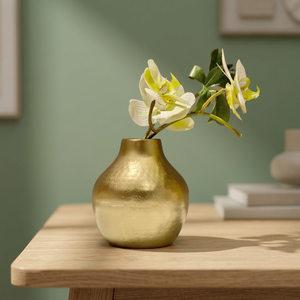 Moderno y Elegante Florero de Hierro Hecho a Mano, Ecológico, con Acabado Dorado Envejecido, Estilo Antiguo, para Hogar, Oficina, Mesa de Boda - Product Image 2