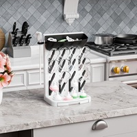 Support de séchage pour biberons 3 niveaux, 24 biberons, vertical, mural ou sur comptoir, sans BPA, avec paniers de rangement pour brosses - Vente chaude
