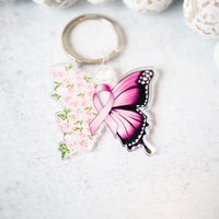 Accessoires féminins de haute qualité Pinstar pour la sensibilisation au cancer du sein, ruban rose, encourageants, personnalisés, légers, imperméables, en acrylique