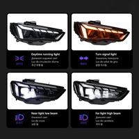 Faros Delanteros LED A3 Upgrade para Audi 2013-2016, Lentes de Proyector, Luces DRL, Faros Delanteros para Sedán y Hatchback S3, Luces Modificadas para Automóvil