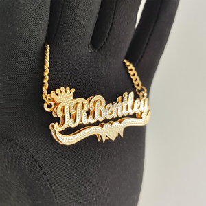 <span class=keywords><strong>Collana</strong></span> Personalizzata in Acciaio Inox <span class=keywords><strong>con</strong></span> Doppia Placca Bicolore a Forma di Cuore e Catena, Regalo per Lei - Product Image 6