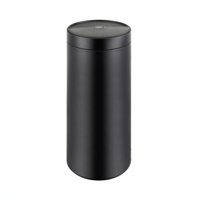 Poubelle intelligente à capteur, design unique, 42L, pour la maison, la cuisine, le bureau, utilisation en intérieur, en acier inoxydable noir
