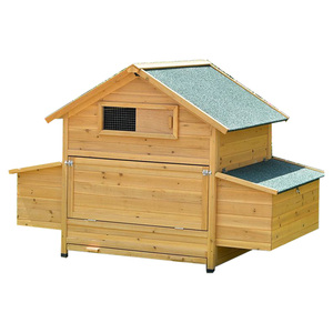 Cage à Animaux de Compagnie en Bois de Pin Moderne Écologique Poulailler avec Motif Imprimé Couleur Naturelle Ferme Extérieure - Product Image 1