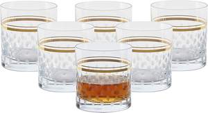 6 verres à whisky faits à la main, peints en <span class=keywords><strong>or</strong></span> véritable, garniture <span class=keywords><strong>d</strong></span>étachable tondeuse à la main, motif de gouttes, 12 tons - Product Image 2