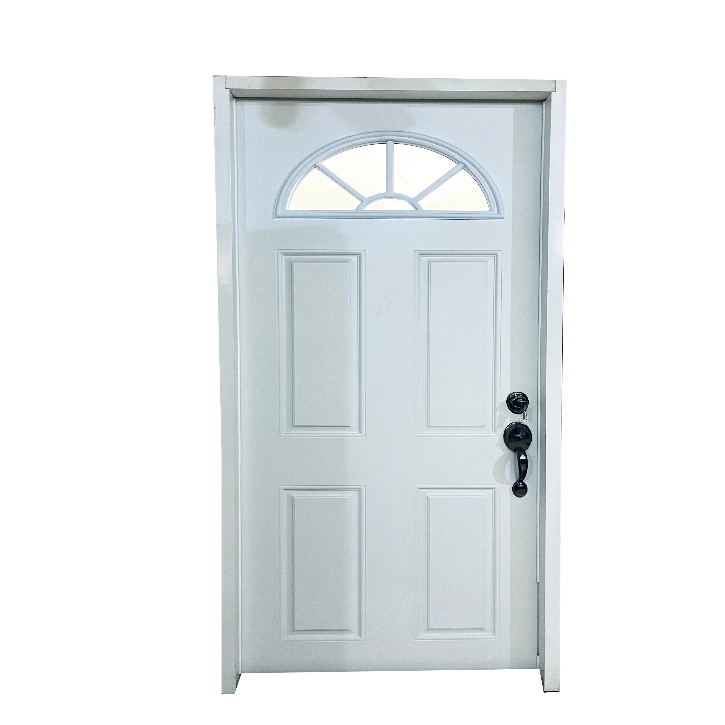 9 패널 유리 백색 색깔을 가진 입장 강철 유리제 문