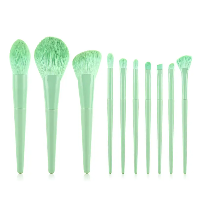 Groene Make-Up Borstels Schoonheid Make-Up Set Tools Ananas Borstel Matroos Maan Make-Up Opp Tas Synthetische Haar Foundation Borstel Houten