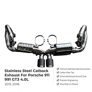 Vortex Aggressive Sport Sound Valved Stainless Steel <b>Exhaust</b> Fits Porsche 911 991 GT3 4.0L Racing Setup - Product Image 1