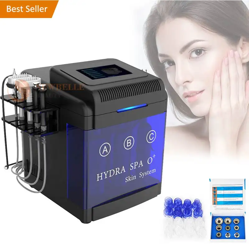 Máy Lột Da Mặt Hydro Dermabrasion Siêu Nhỏ Cho Da Mặt Trẻ Hóa Da Mặt Hydra Hydrodermabrasion 10 Tay Cầm