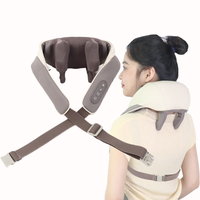 Masajeador de espalda inteligente multifuncional, masajeador de cuello inalámbrico con calor para aliviar el dolor, masajeador de cuello para amasar tejido profundo