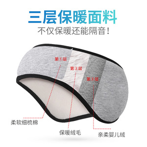 ที่ปิดหูกันหนาว AoLixuan สีเทา รุ่นยืดหยุ่น ป้องกันเสียงรบกวน อุ่นสบาย ใช้ในร่มได้ เหมาะสำหรับทุกเพศ ฤดูใบไม้ร่วง ฤดูหนาว - Product Image 5