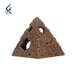 이집트 피라미드 수족관 장식 작은 물고기 피하기 구멍 장식 물고기 탱크 수족관 및 액세서리