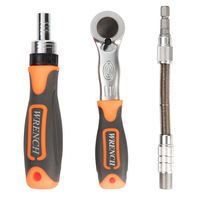 Juego de Destornilladores Multifuncionales GQK de 38 mm, de Acero al Carbono, con Llave de Trinquete, Mango de PP+TPR, Personalizable OEM para el Hogar