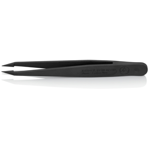 Pinzas Knipex ESD 92 09 02 de Plástico y Fibra de Carbono con Punta de Precisión para Manipulación de Componentes Electrónicos - Product Image 1