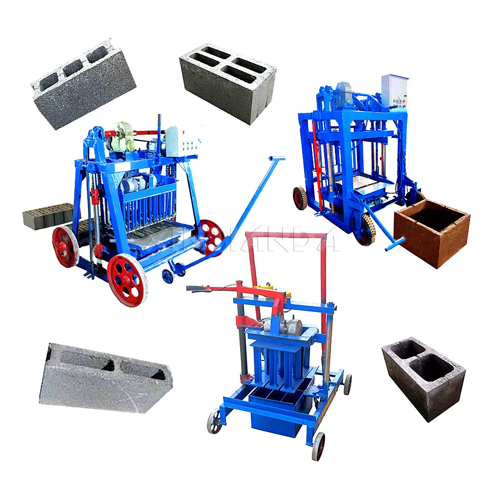 Harga mesin pembuat bata dan balok berongga diesel ekologi mesin bata lumpur bergerak untuk bata bangunan