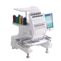 Machine à coudre et à broder automatique, machine à broder informatisée CNC, machine à broder à tête unique pour t-shirt, chapeau